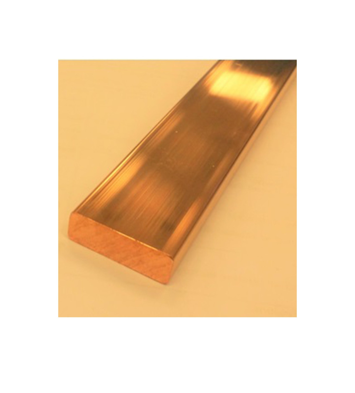 BAHRA BUSBAR - Copper Bar, 63x5mm, 4 Meters Length, Rounded Corners