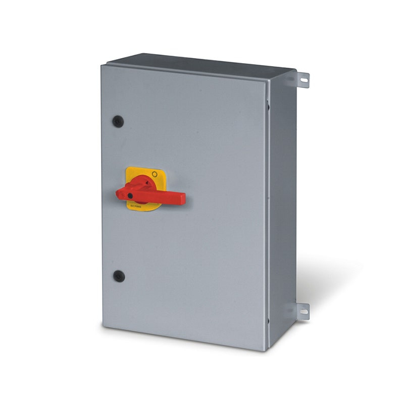SCAME - Enclosed Switch Disconnector, 1600A, 3P + N, IP65, 600x1000x300mm, K6 IK10, Emergency Yellow/Red