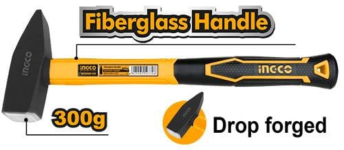 Machinist hammer 300g fiberglass handle مطرقة 300 غرام يد فايبر
