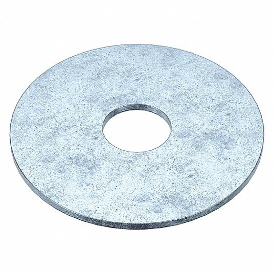 Steel Fender Washer, Zinc Plated Fastener Finish, Fits Bolt Sizes 3/8Inch, Pkg of 50