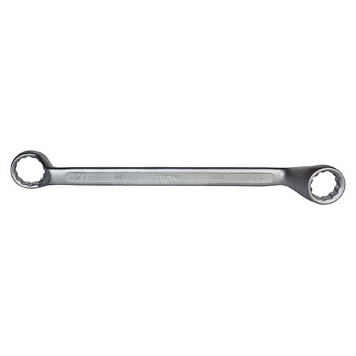 DOUBLE RING SPANNER FULL SATIN FINISH, 24x27 mm