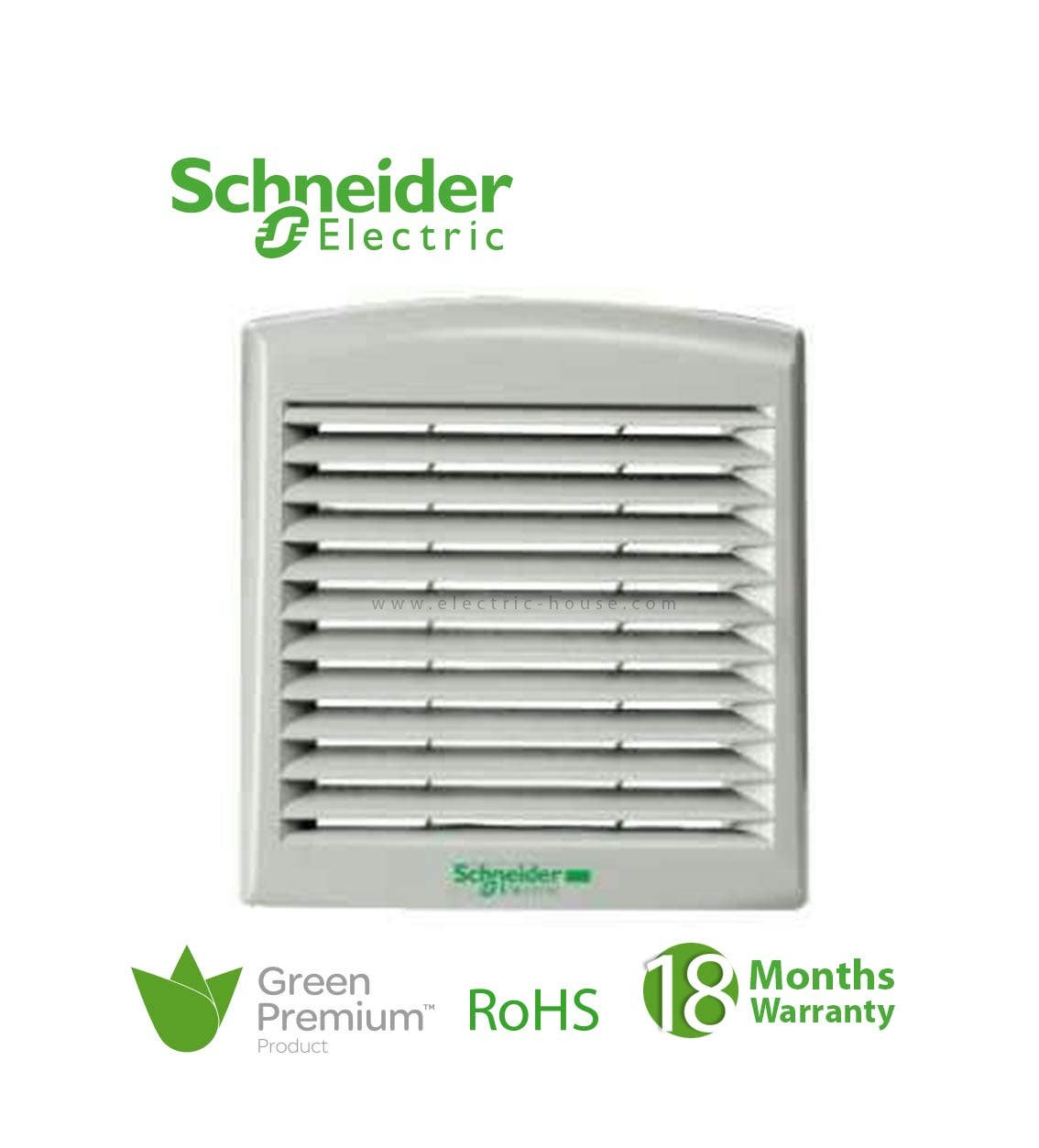 SCHNEIDER - Climasys Forced Vent. IP54, 300M3/H, 230V, With Outlet Grille And Filter G2