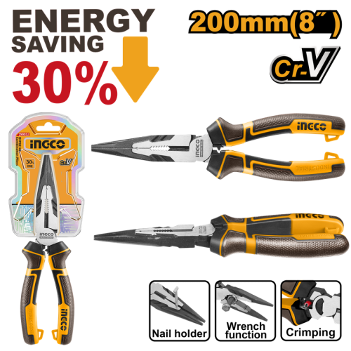 High Leverage Long Nose Pliers 8" زرادية بوز صناعية 8 بوصة