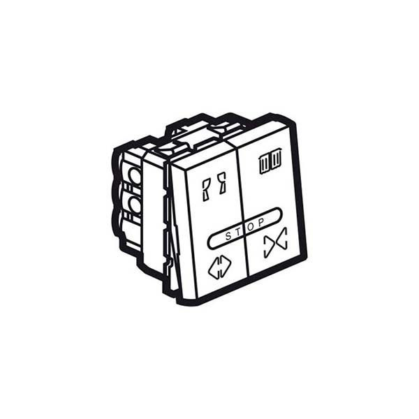 LEGRAND - Double-Push Arteor, for Curtain Control, 10A, Square, 2 Modules, Magnesium