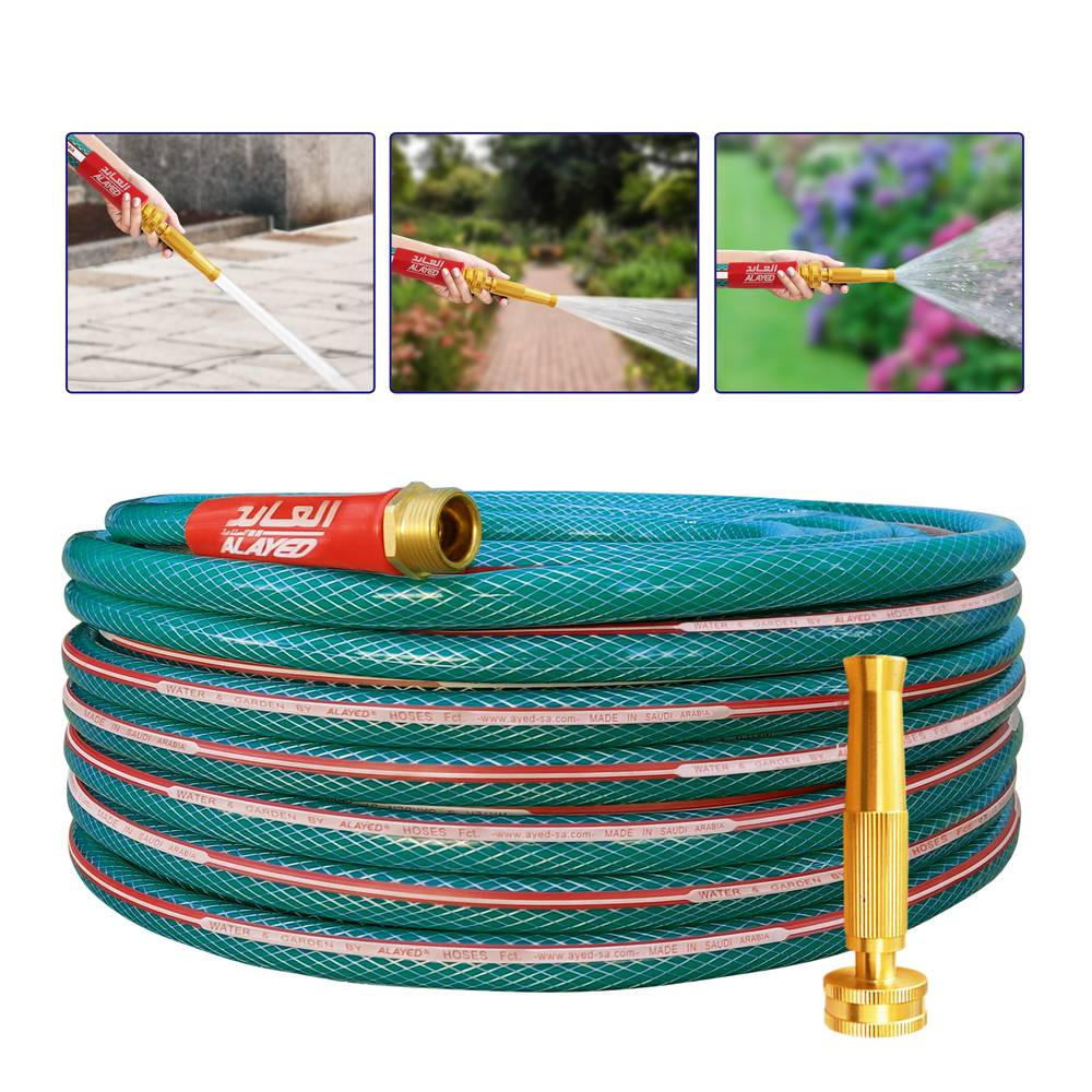 Garden and water hose  - Green / Red - 50meter - 3/4inch