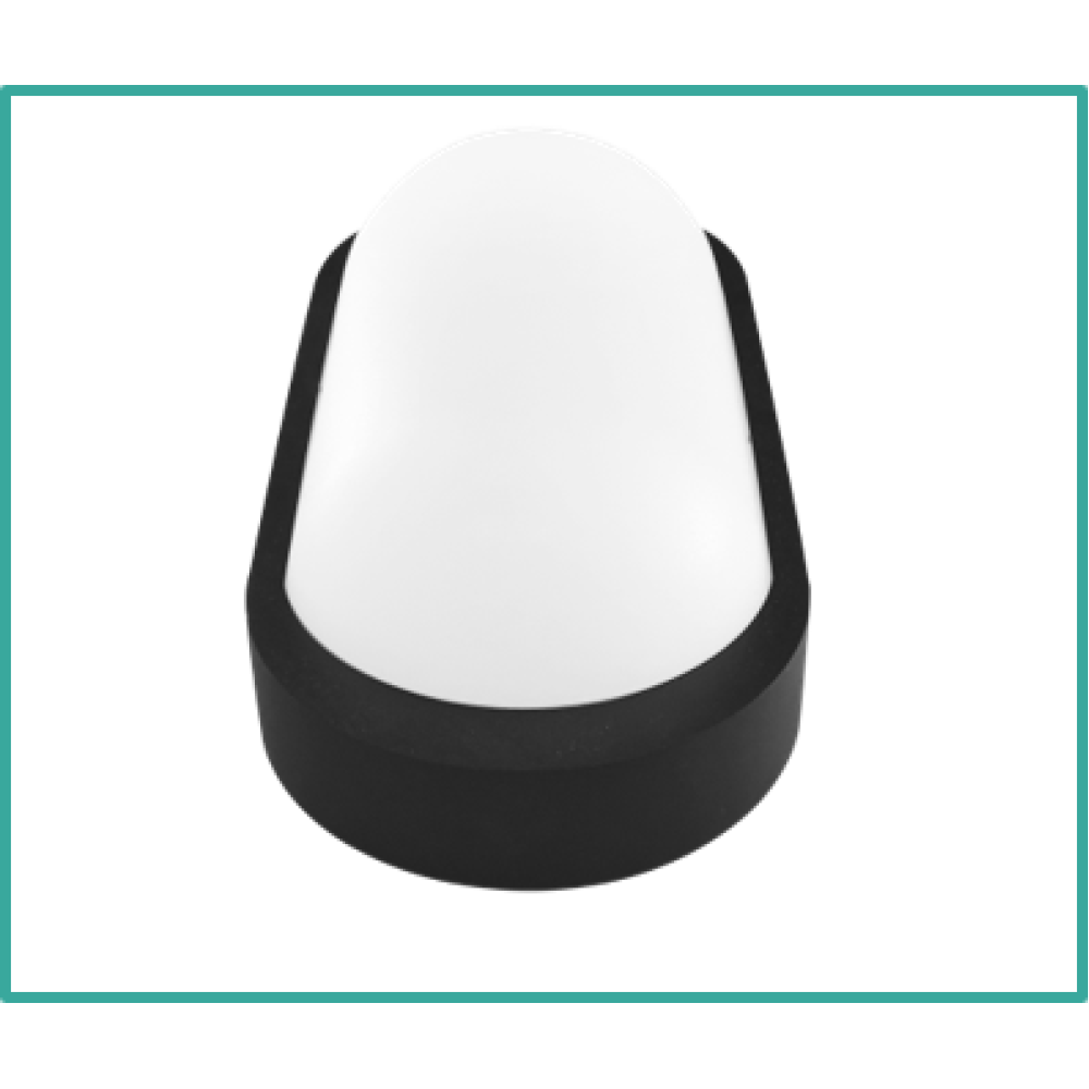 Surface Oval Black 10 Watt Natural white