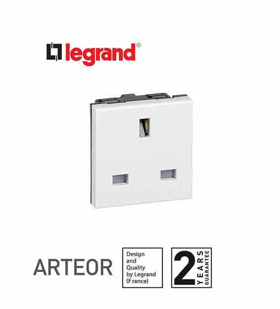 LEGRAND - Socket Arteor, BS 1363, 13 A, 2P+E, 2 Modules, White