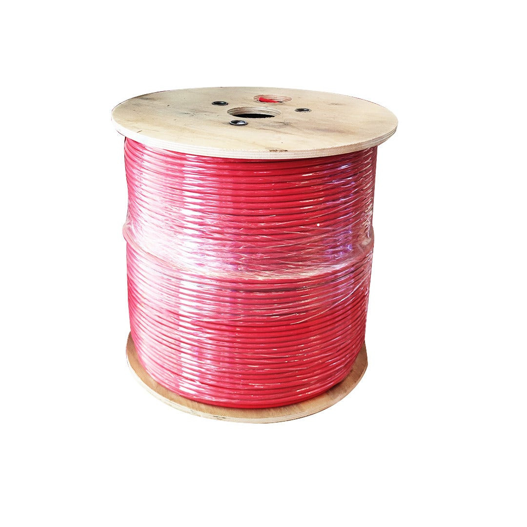 DATWYLER - FIRE RESISTANT STANDARD CABLE 2X1.5 MM SOLID CABLE,300/500V,ALUMINIUM FOIL, FRNC/LS0H, RED COLOR (500 METER/ROLL)