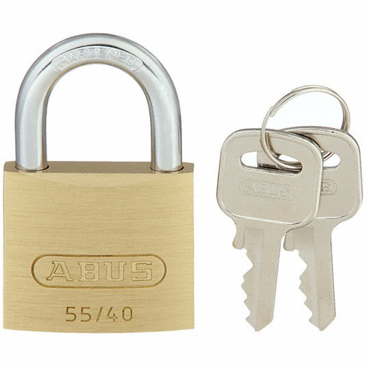 Padlock, Brass, Shackle Type Standard Shackle55/40 KD