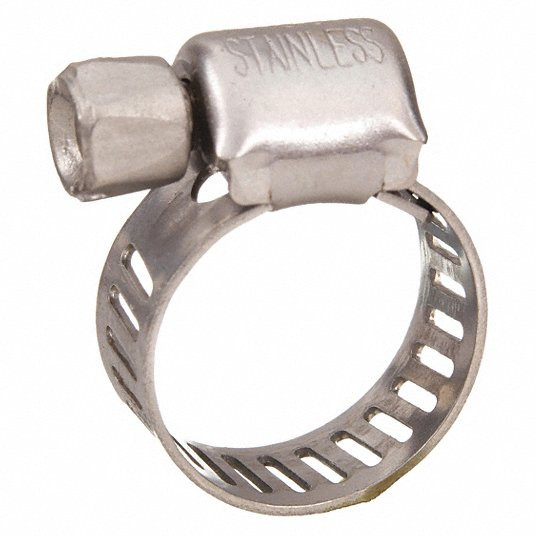 Interlocked Worm Gear Hose Clamp, 5/16Inch Wide, PK10