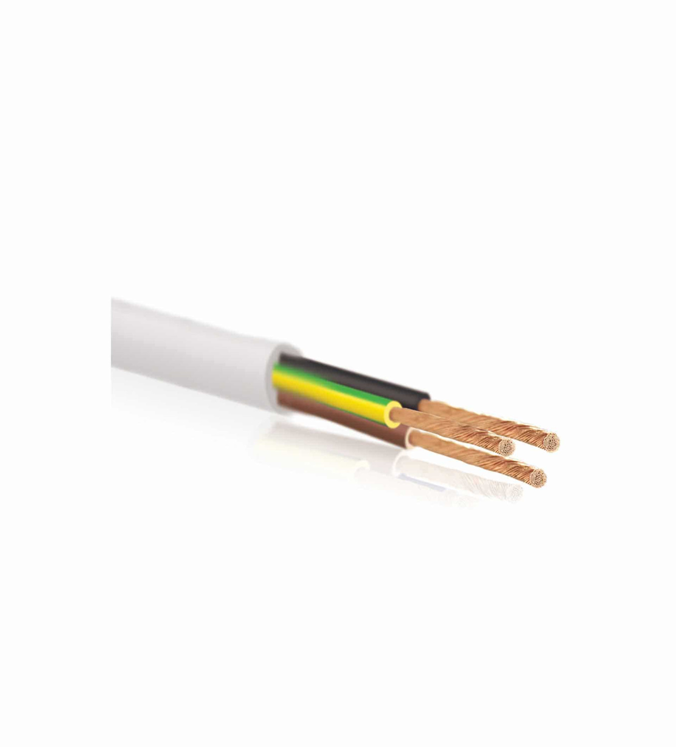 BAHRA CABLES - British Standard, Flexible Cable, 3x2.5mm, 300-500V, White