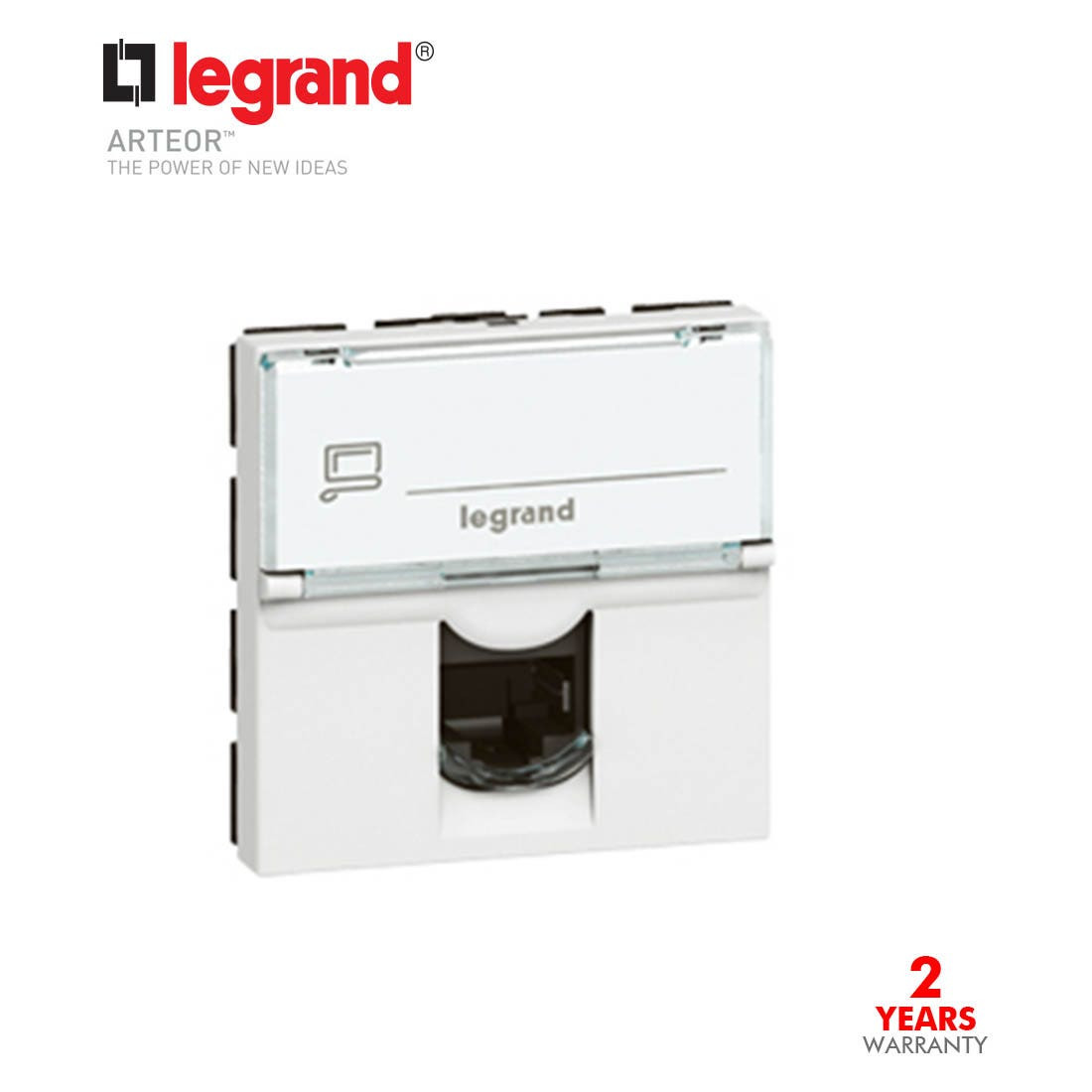 LEGRAND - Adaptor for Data Socket S.Con 2Mod, Keyston, White Arteor