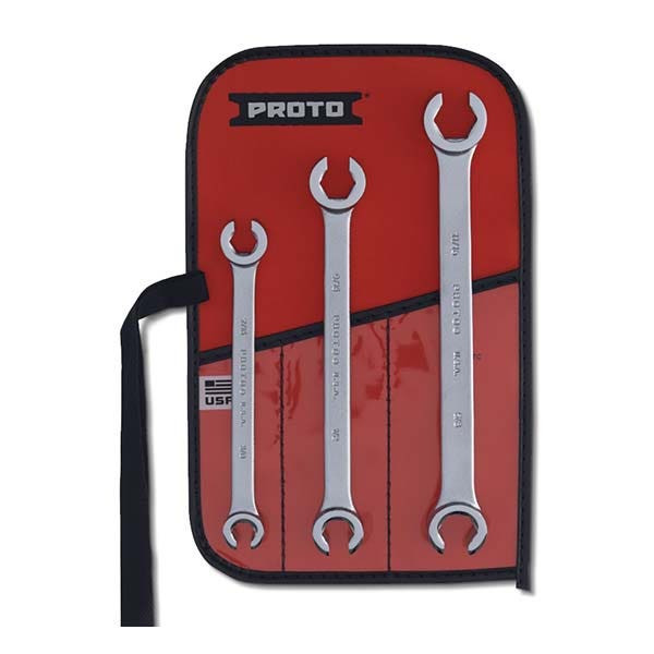PROTO - Double End Flare-Nut Wrench Set, 3 Pieces, 6 Point