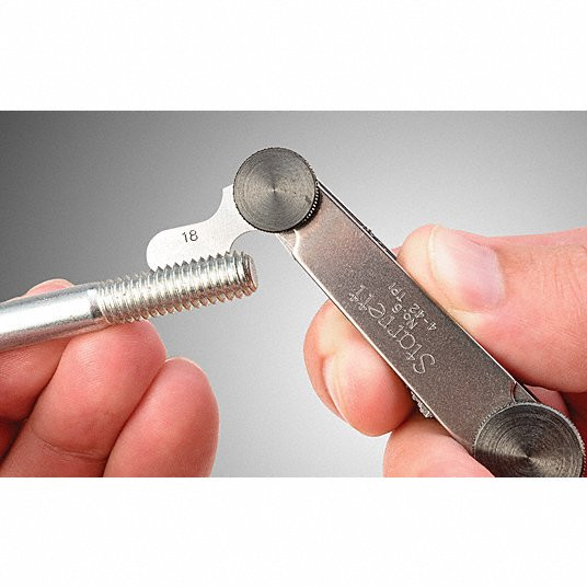Thread Pitch Gauge Set, Thread Type Metric, Number of Leaves 30
