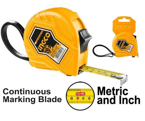 Steel measuring tape m5x125mm With metric and inch متر قياس 5م *125ملى