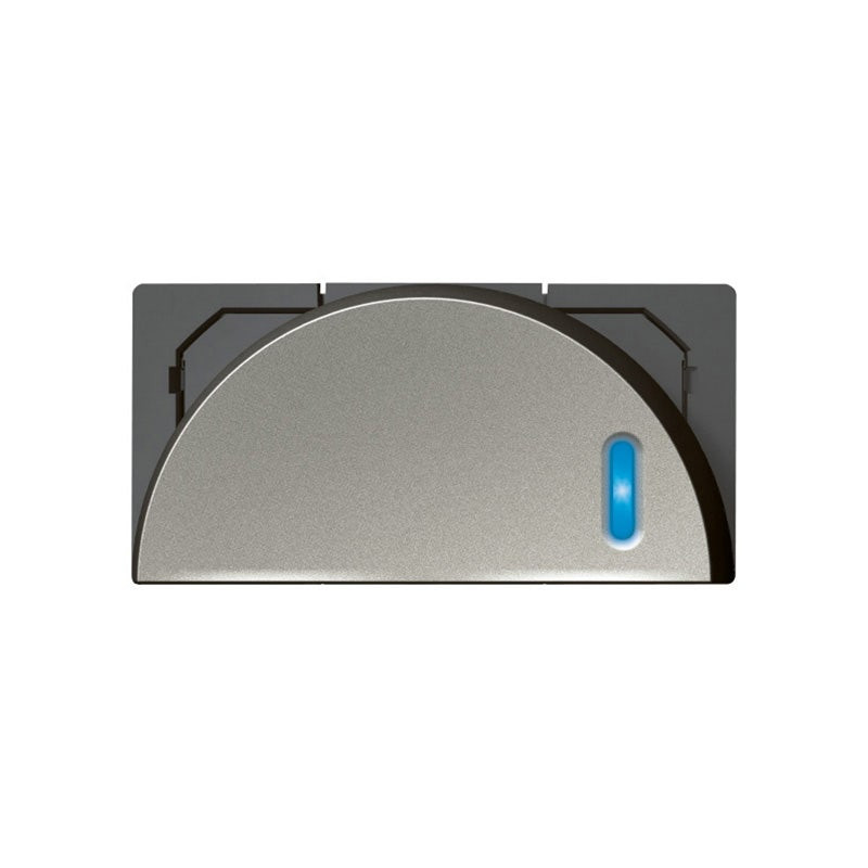LEGRAND - 2 Way Push Button Arteor, 6A, 250V, 1 Module, Round Bottom, with Locator, Magnesium
