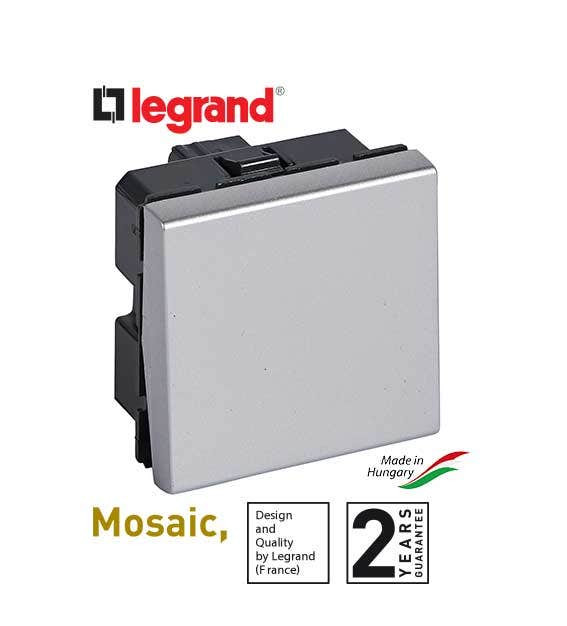 LEGRAND - 1 Gang 10A Switch 2Mod, Aluminum