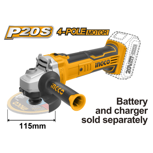 Angle Grinder 20V- 4.5" No battery&chargerصاروخ قص 20 فولت 4.5" بدون بطارية وشاحن