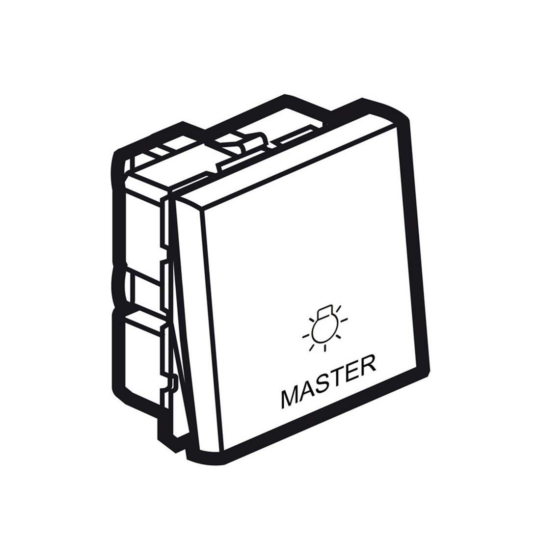 LEGRAND - Master Switch Arteor 20 AX, 250 V for Lighting Control, 2 Modules, Magnesium
