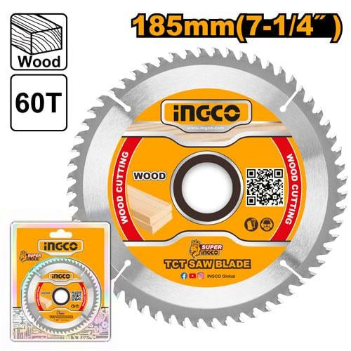 TCT saw blade Wood cutting 185mm(7-1/4") 60T ديسك خشب صناعى 7.25 " 185ملم