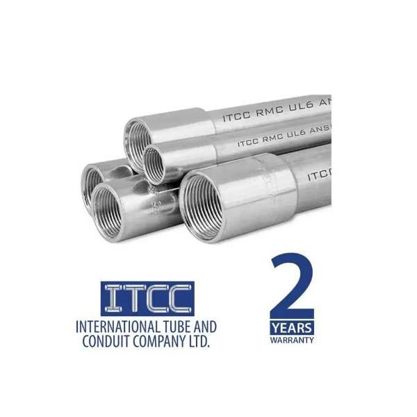 ITCC - Conduit Rigid Steel, 1-1/2", One Side Threaded & One Side Plain, 3M/U