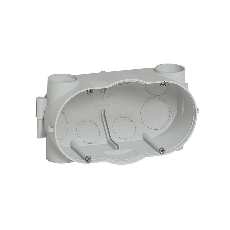 LEGRAND - Universal Box Batibox, 2 Associable Gang, Ø64 mm, Depth 58mm, Concrete