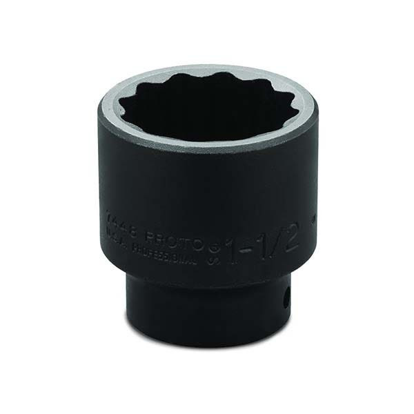 PROTO - 1/2" Drive Impact Socket, 1-1/2", 12 Point
