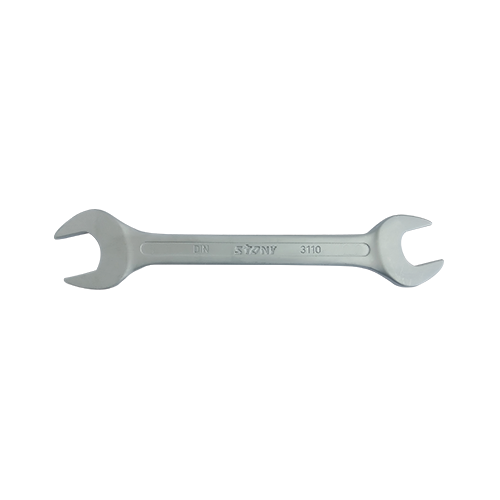 DOUBLE OPEN END SPANNER SATIN FINISH, 18x19 mm