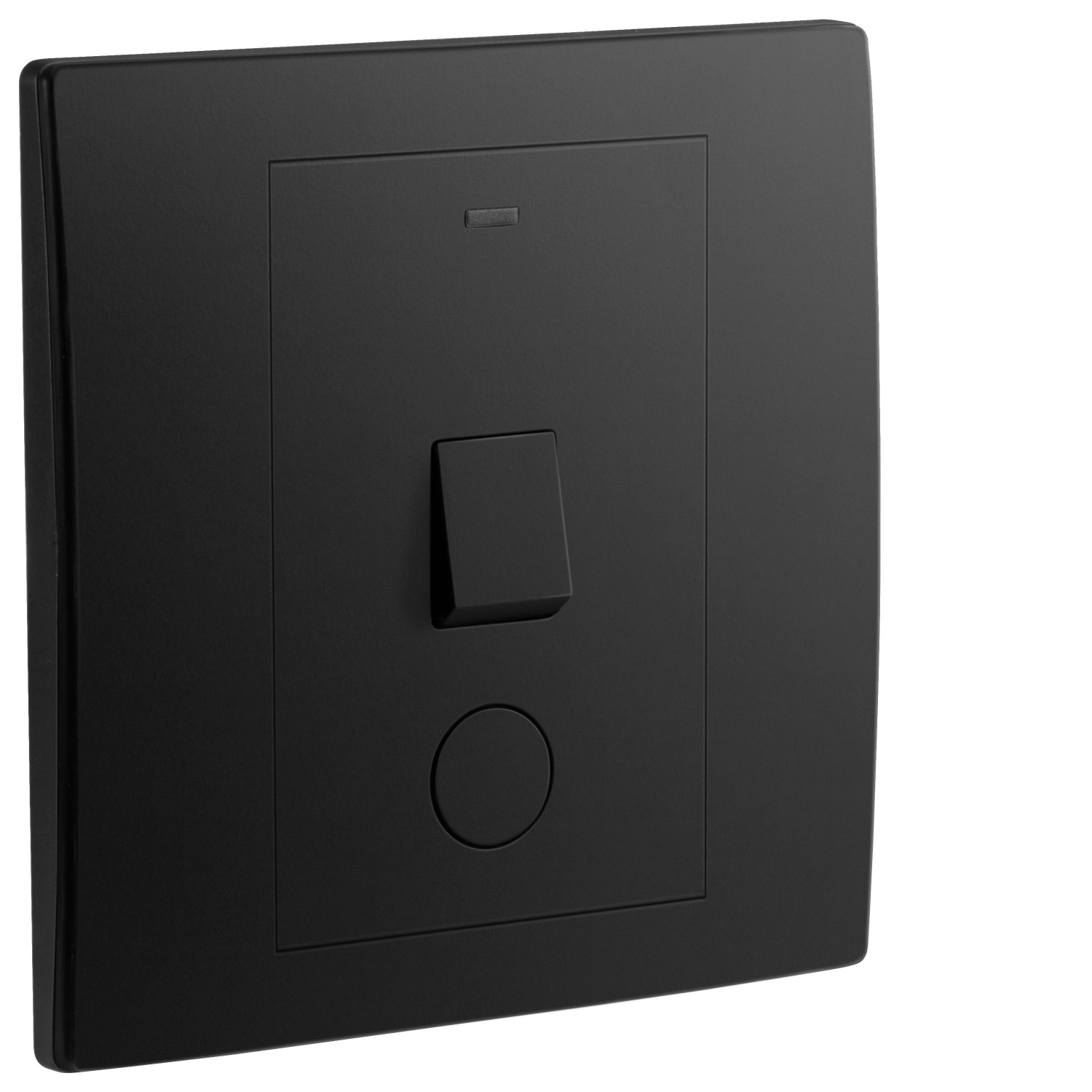 LEGRAND - Double Pole Switch Mallia, 1 Gang, 1 Way with LED Power Indicator and Cable Outlet 20 AX, 250 V~, Matt Black