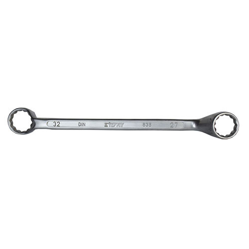 DOUBLE RING SPANNER FULL SATIN FINISH, 27x32 mm
