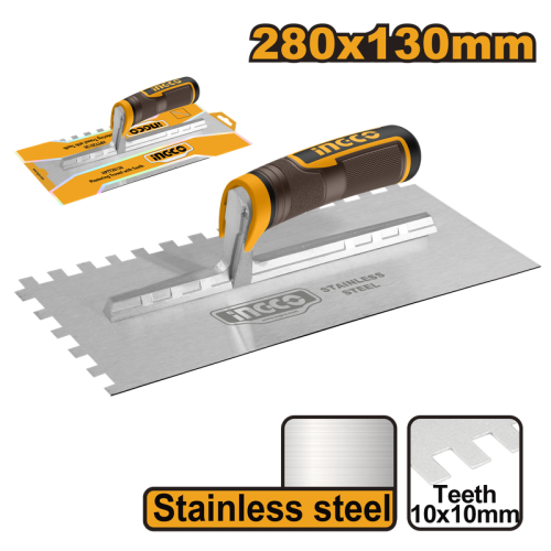 Plastering trowel with teeth 280x130mm مجرفة بناء مسننة