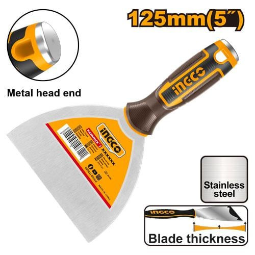 Putty Trowel Stainless with Soft Grip Handle 125mm 5"سكين معجون 125 ملم 5 بوصة