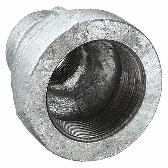 Reducing Coupling: 1 x1/2Inch, Malleable Iron, Galvanized, Female NPT x Female NPT, Class 300