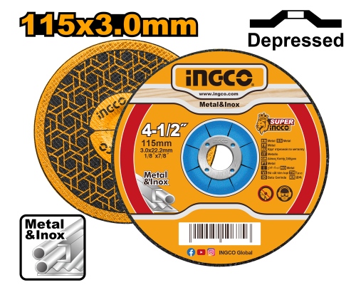 Abrasive metal cutting disc 115(4.5")x22.2x3.0mmديسك قص حديد 4.5" 115 ملم