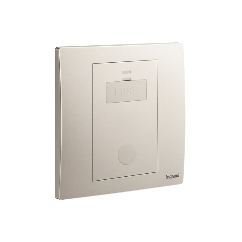LEGRAND - Fused Connection Unit Mallia Senses, 1 Gang, Unswitched, 13A 250V, with Cord Outlet, Champagne