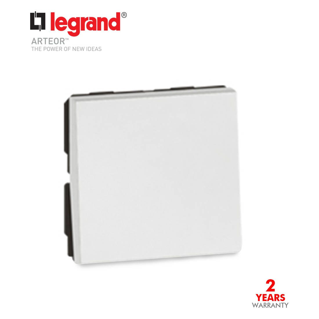 LEGRAND - 1-Way Switch Arteor 20 AX 250 V~, 2 Modules, White