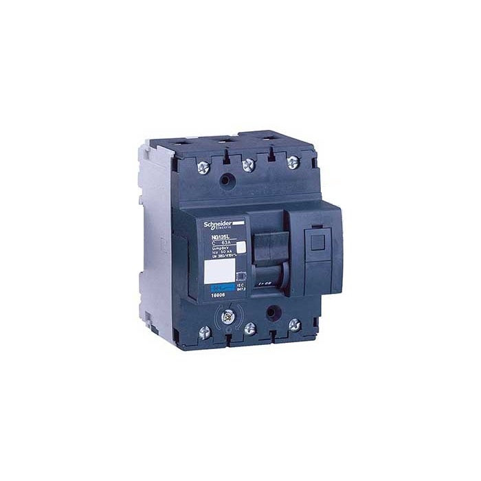 شنايدر - قاطع فرعي 3 خط - 40 أمبير - Acti9 NG125L, 3P, 40A, C Curve