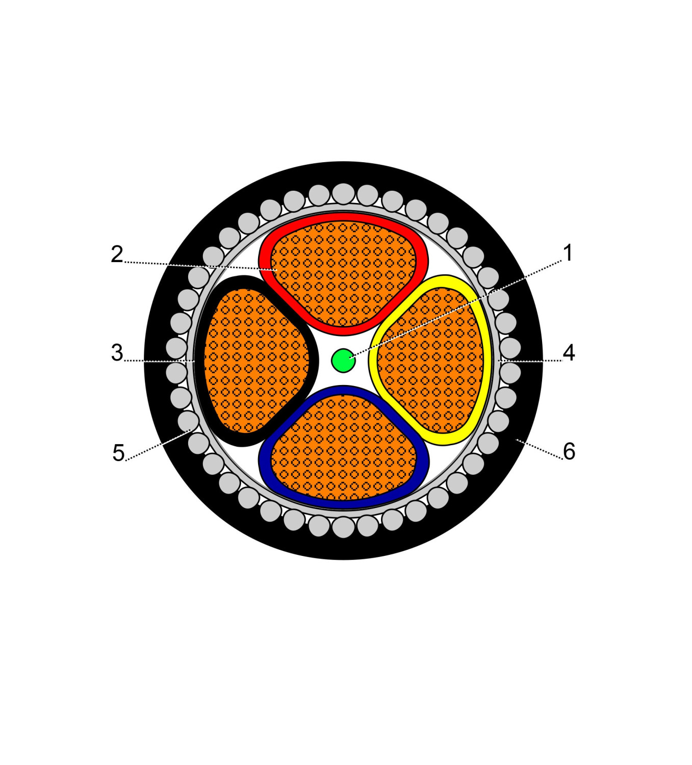BAHRA CABLES - Power Cable Low Voltage, XLPE Copper SWA, 4x120mm, 600/1000V, Black - RM IEC 60502-1 FR-IEC 60332-1