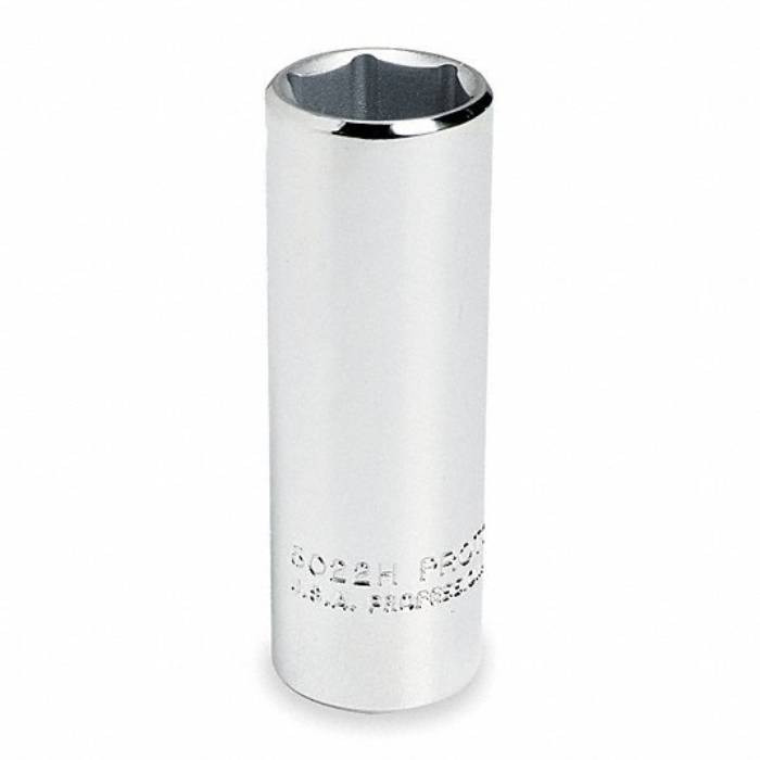 Socket, 1/2 inch Drive Size, 5/8 inch Socket Size, Chrome 
