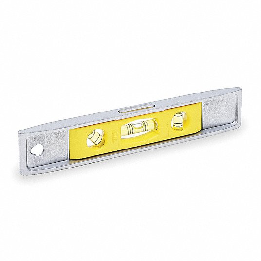 Aluminum Spirit Level, Magnetic, With Three Vials, 23 cm, 9 Inch