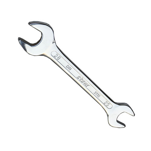 DOUBLE OPEN END SPANNER MIRROR FINISH, 25x28 mm
