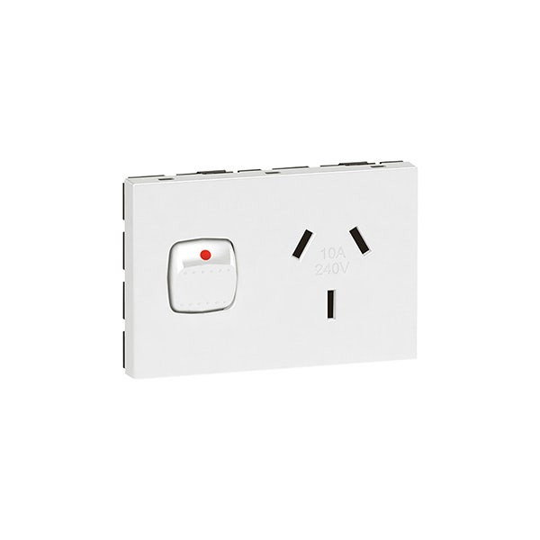 LEGRAND - Socket Arteor, Australian, 10A, 2P+E Switched, 2 Modules, White