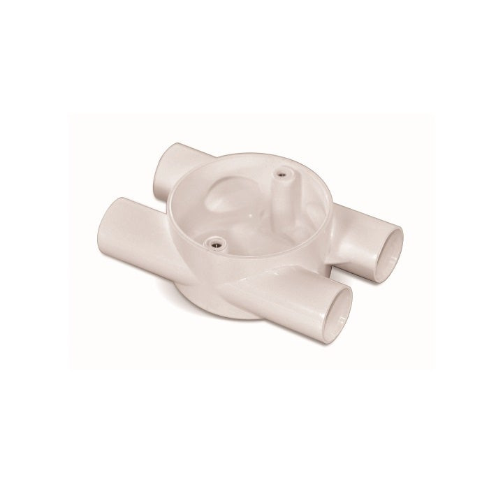 BAHRA CONDUIT - Box PVC 25mm 4 Way "H", White