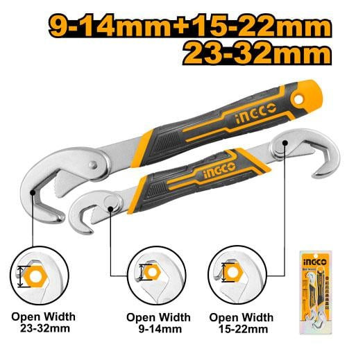2PCS BENT WRENCH SET طقم مفتاح سحرى قطعتين متعدد الاستخدام