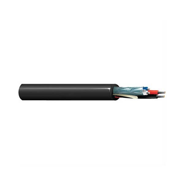 BELDEN - Multimedia Control Cable, 1P*22 AWG, 2C*18 AWG, Stranded TC, FPE/FRPVC Insulation, Shielded, PVC Jacket, Riser, Black, 305M/Reel