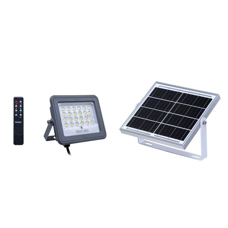 PHILIPS - Essential SmartBright Solar Flood Light, 1500lm, 6500K, Grey