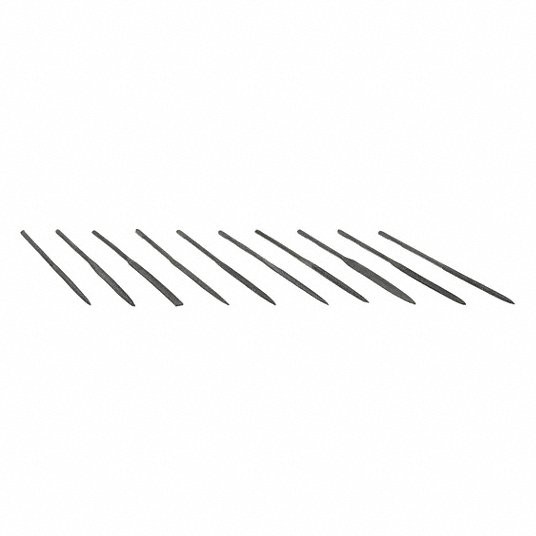 Swiss Pattern Needle File Set with Natural Finish, 5 1/2 inch, Number of Pieces 10