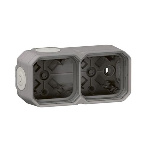 LEGRAND - Surface Box Plexo, IP55, 2 Gang, Horizontal and Vertical, Grey