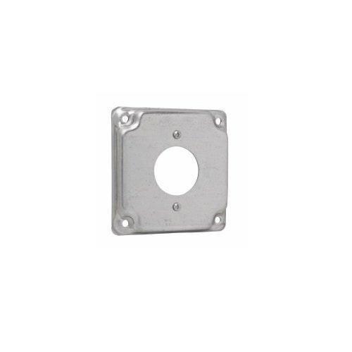 CROUSE HINDS - Cover 4" Square 1/2" Raised 1 Sing Recpt, #TP507