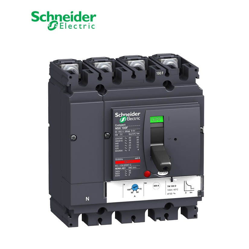 شنايدر - قاطع رئيسي 25 أمبير - ComPact NSX100F, 36 kA at 415 VAC, TMD Trip Unit 25A, 4P 4d